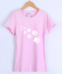 Cat Paws Printed casual female T-shirt