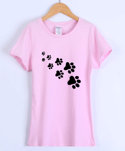 Cat Paws Printed casual female T-shirt