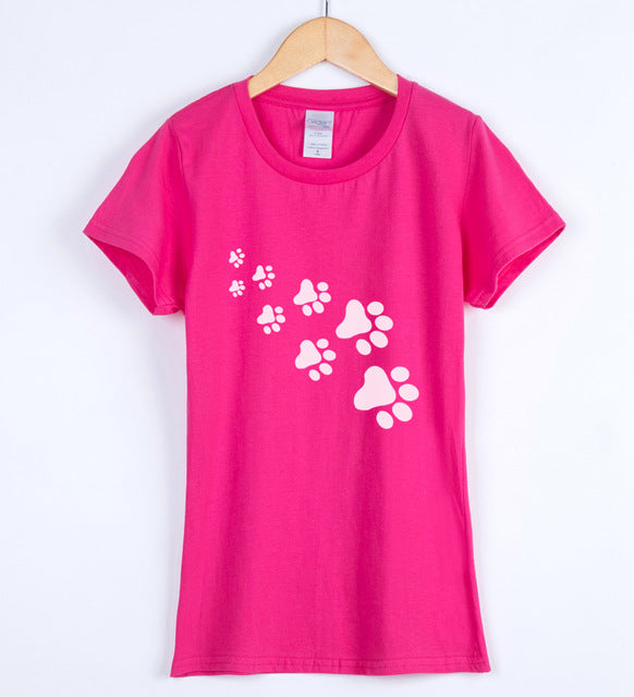 Cat Paws Printed casual female T-shirt
