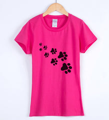 Cat Paws Printed casual female T-shirt