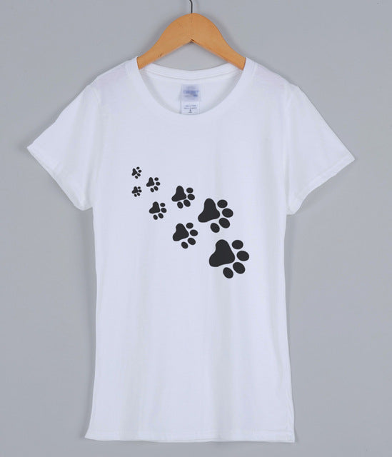 Cat Paws Printed casual female T-shirt