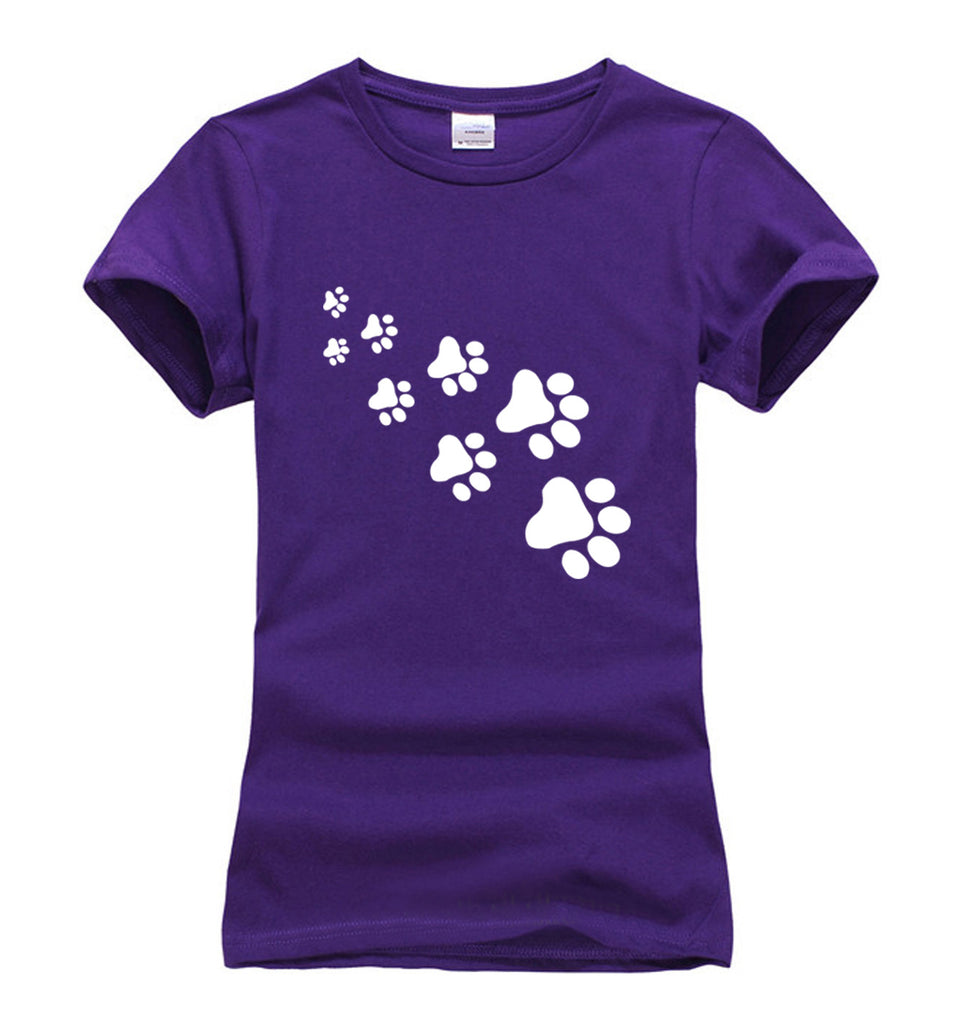 Camisetas cat paws kawaii printed t shirt