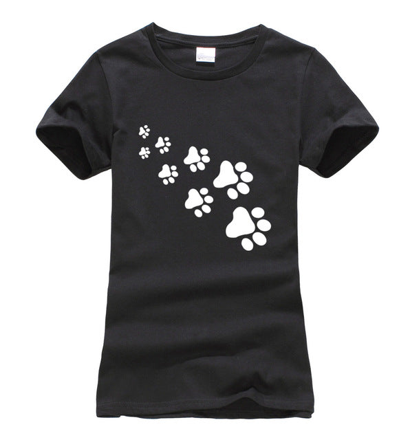 Camisetas cat paws kawaii printed t shirt