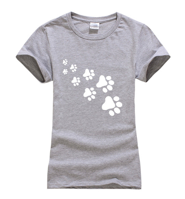Camisetas cat paws kawaii printed t shirt