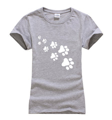 Camisetas cat paws kawaii printed t shirt