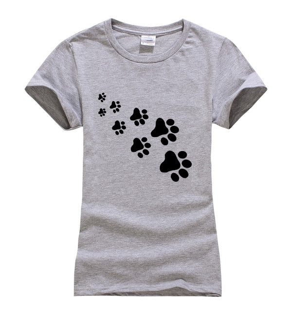 Camisetas cat paws kawaii printed t shirt