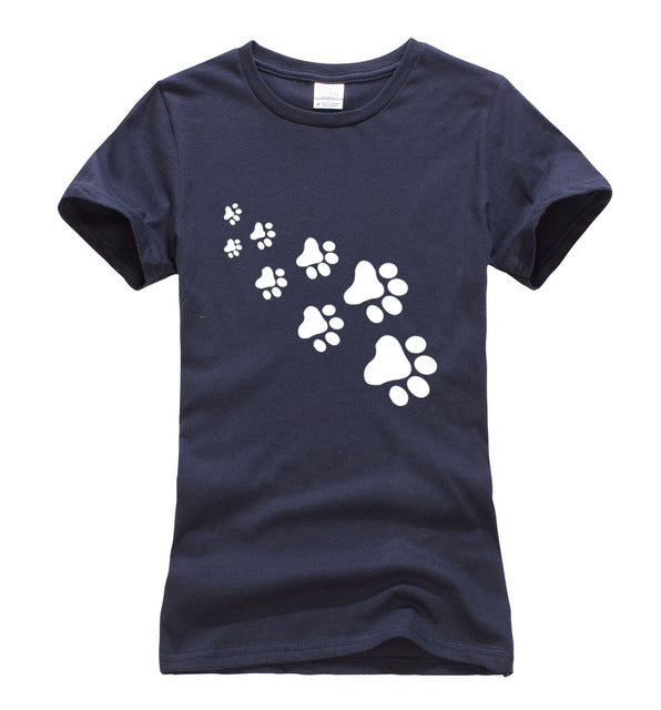 Camisetas cat paws kawaii printed t shirt