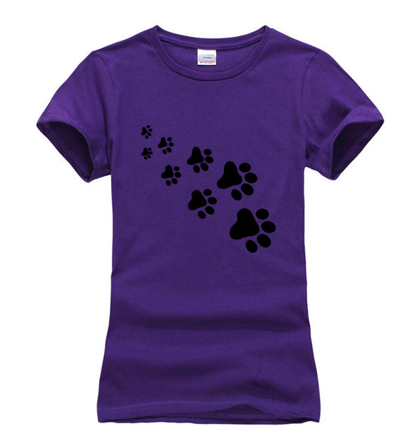 Camisetas cat paws kawaii printed t shirt