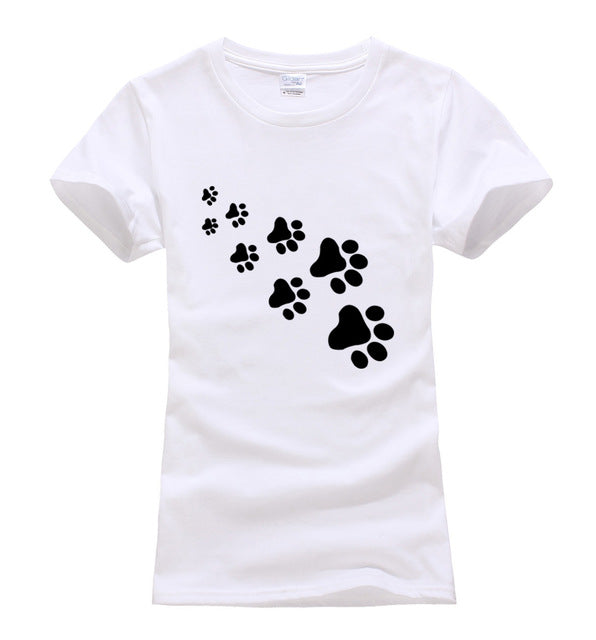 Camisetas cat paws kawaii printed t shirt