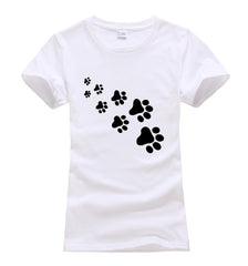 Camisetas cat paws kawaii printed t shirt