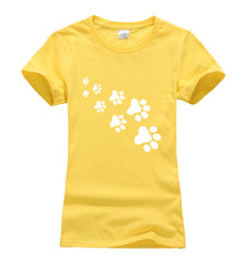 Camisetas cat paws kawaii printed t shirt