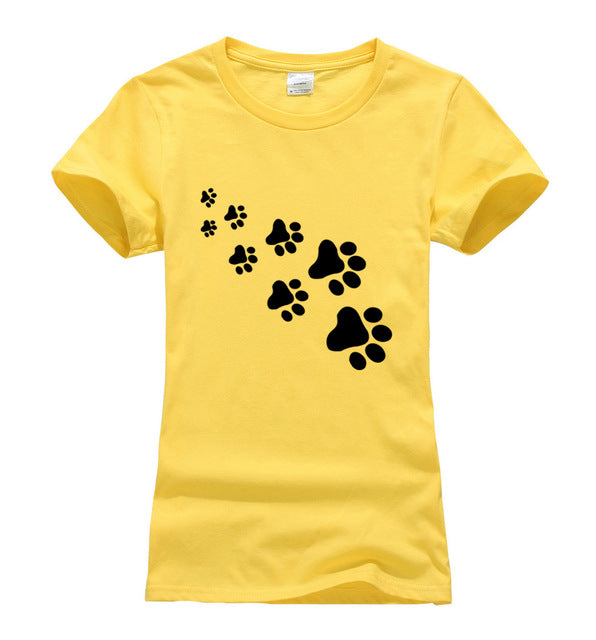 Camisetas cat paws kawaii printed t shirt