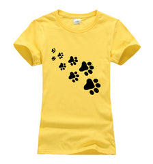 Camisetas cat paws kawaii printed t shirt