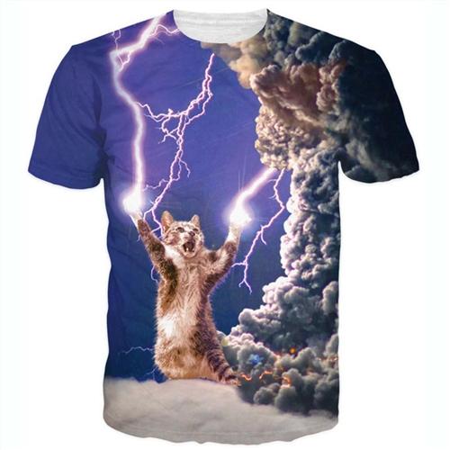 New Animal Cat Print 3D T Shirt