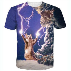 New Animal Cat Print 3D T Shirt
