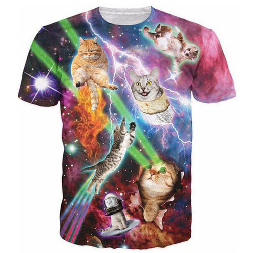 New Animal Cat Print 3D T Shirt