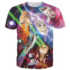 New Animal Cat Print 3D T Shirt