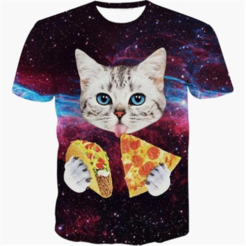 New Animal Cat Print 3D T Shirt