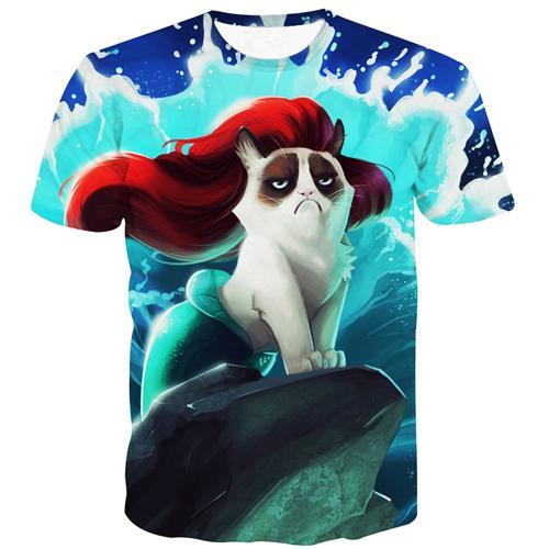 New Animal Cat Print 3D T Shirt