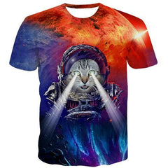 New Animal Cat Print 3D T Shirt