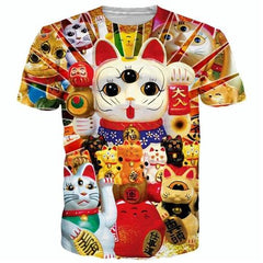 New Animal Cat Print 3D T Shirt