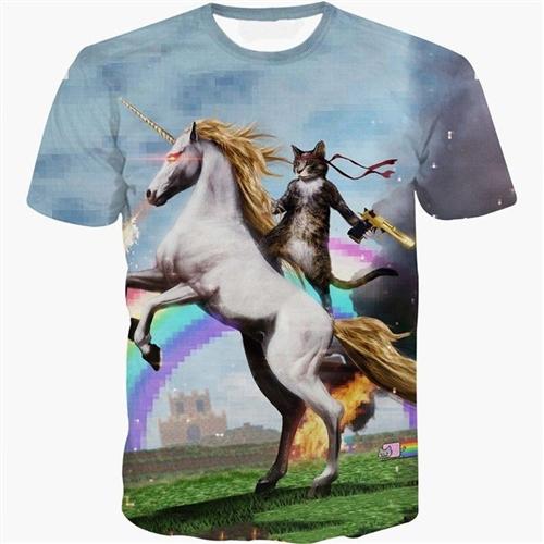 New Animal Cat Print 3D T Shirt