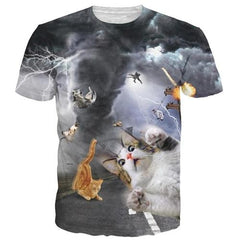 New Animal Cat Print 3D T Shirt