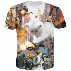 New Animal Cat Print 3D T Shirt