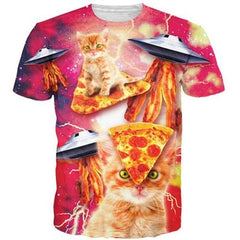 New Animal Cat Print 3D T Shirt