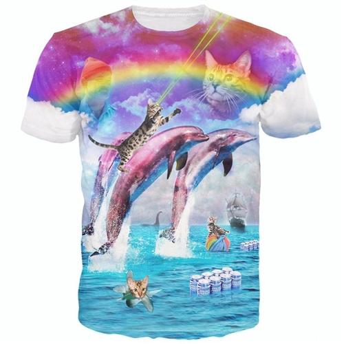New Animal Cat Print 3D T Shirt