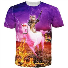 New Animal Cat Print 3D T Shirt