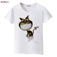 lovely smiling face cat t shirt