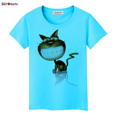 lovely smiling face cat t shirt