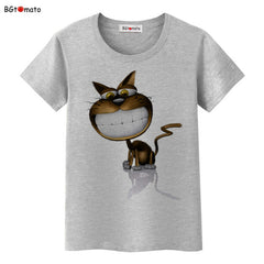 lovely smiling face cat t shirt