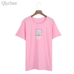 I AM YOUR MASTER Letter Print Short Sleeve Loose Female Tee Top