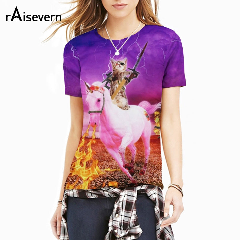 New Animal Cat Print 3D T Shirt
