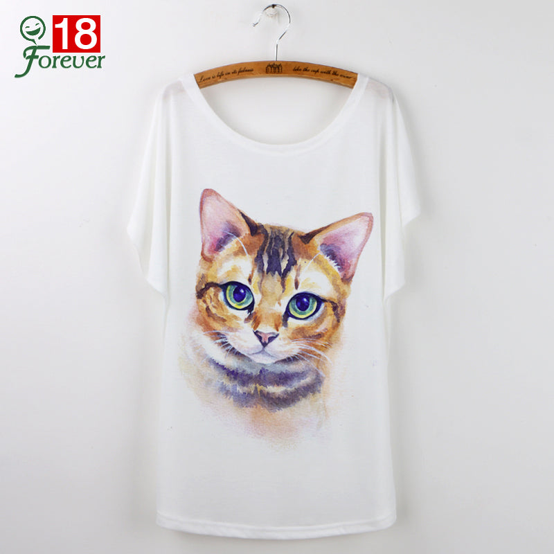 Harajuku Cute Cat T-Shirts