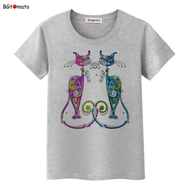 Elegent cats shirt ize