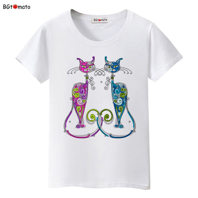 Elegent cats shirt ize