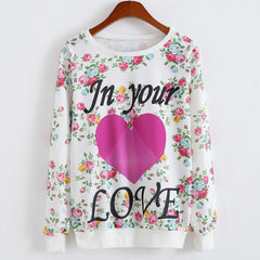 Long sleeve top tees cute Cat Printed Casual clothes