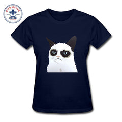 i hate you cat printed Cotton funny t shirt women