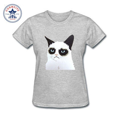 i hate you cat printed Cotton funny t shirt women