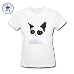 i hate you cat printed Cotton funny t shirt women