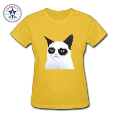 i hate you cat printed Cotton funny t shirt women