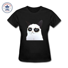 i hate you cat printed Cotton funny t shirt women