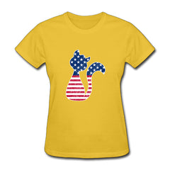New Fashion National Flag Cat T Shirts