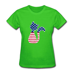 New Fashion National Flag Cat T Shirts