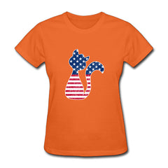 New Fashion National Flag Cat T Shirts