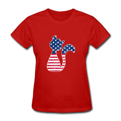 New Fashion National Flag Cat T Shirts
