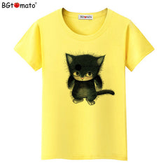 Little black cat funny t shirts